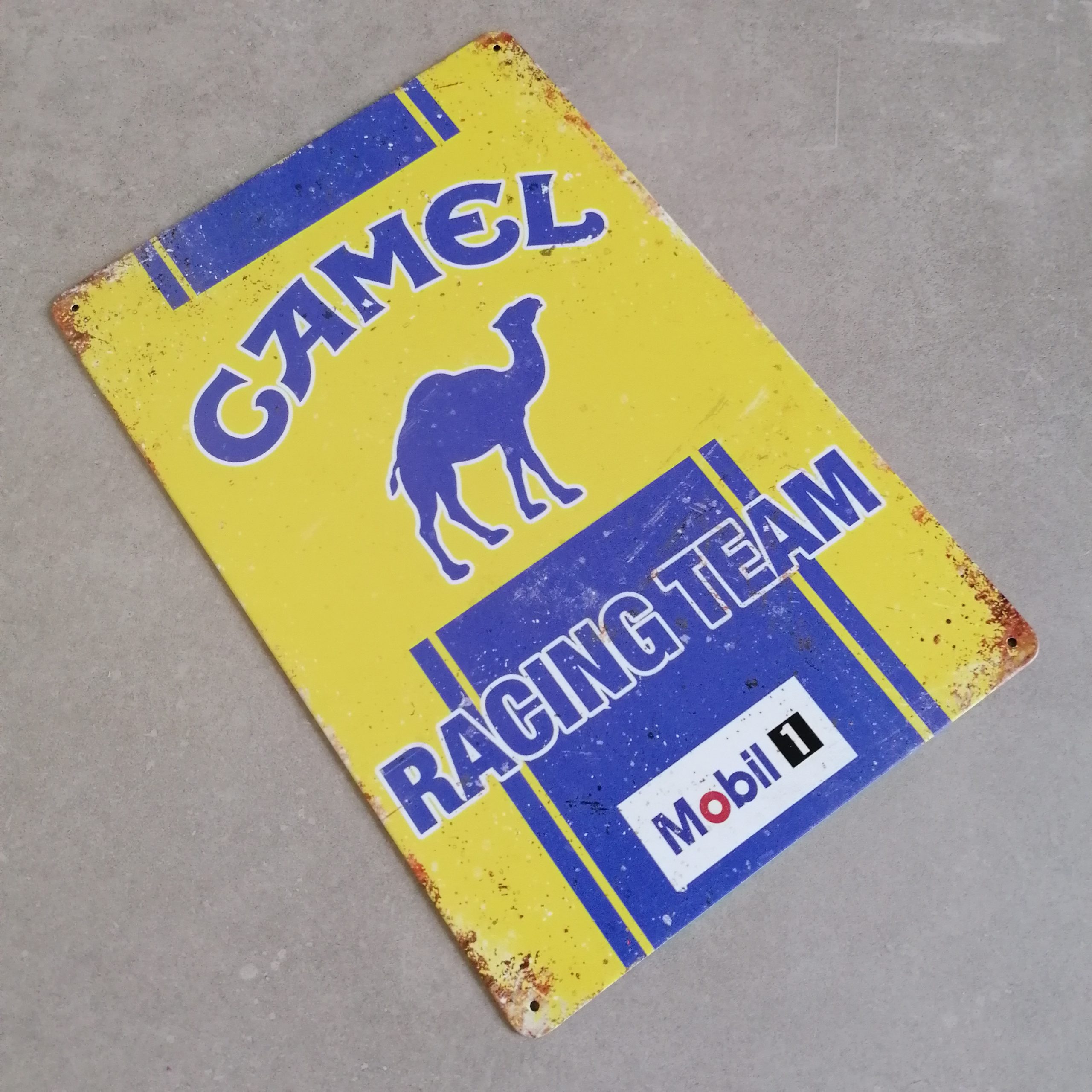 Blechschild Camel Racing Team Retro