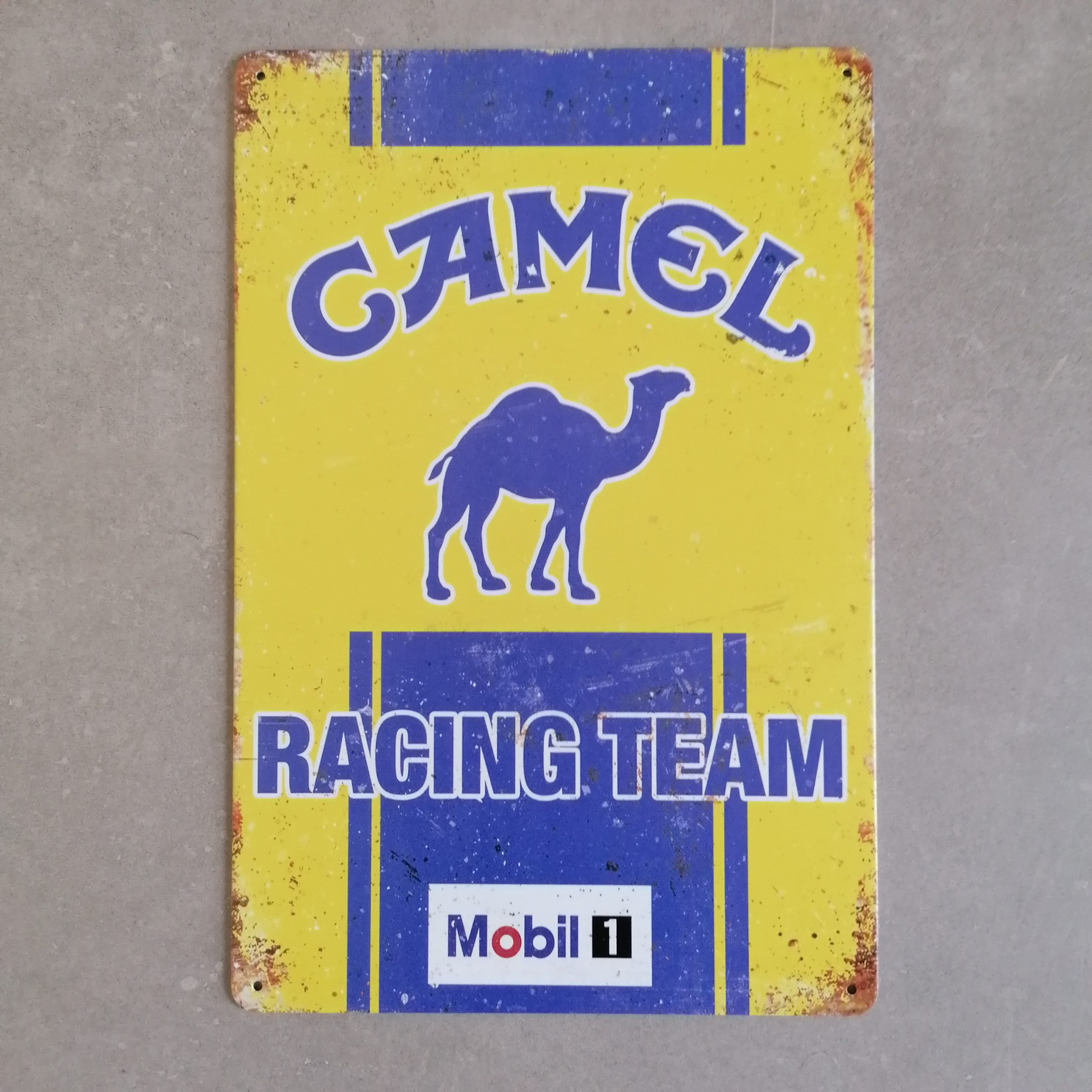 Blechschild Camel Racing Team Retro